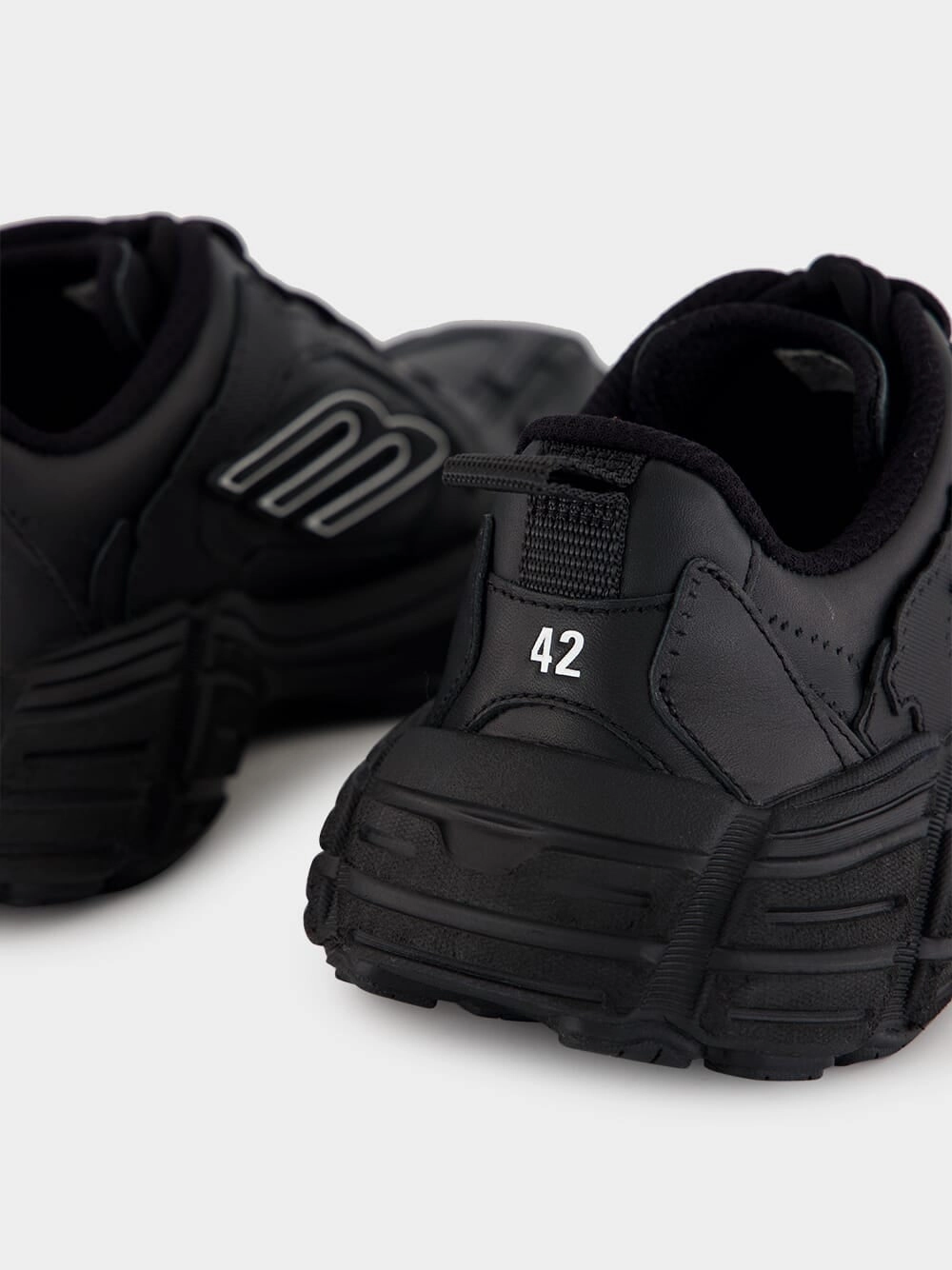 Monday Shoe Black Leather Sneakers