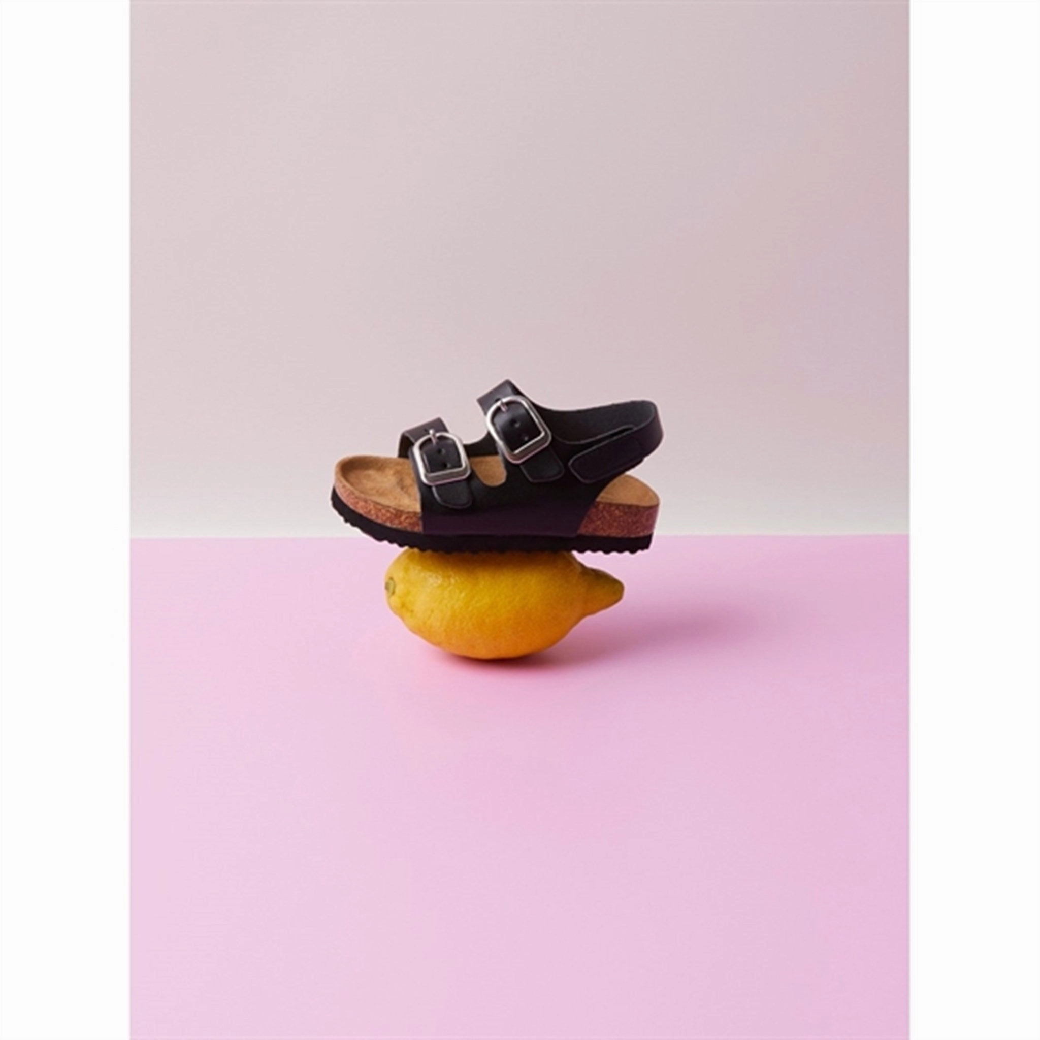 Name it Black Filbert Sandal