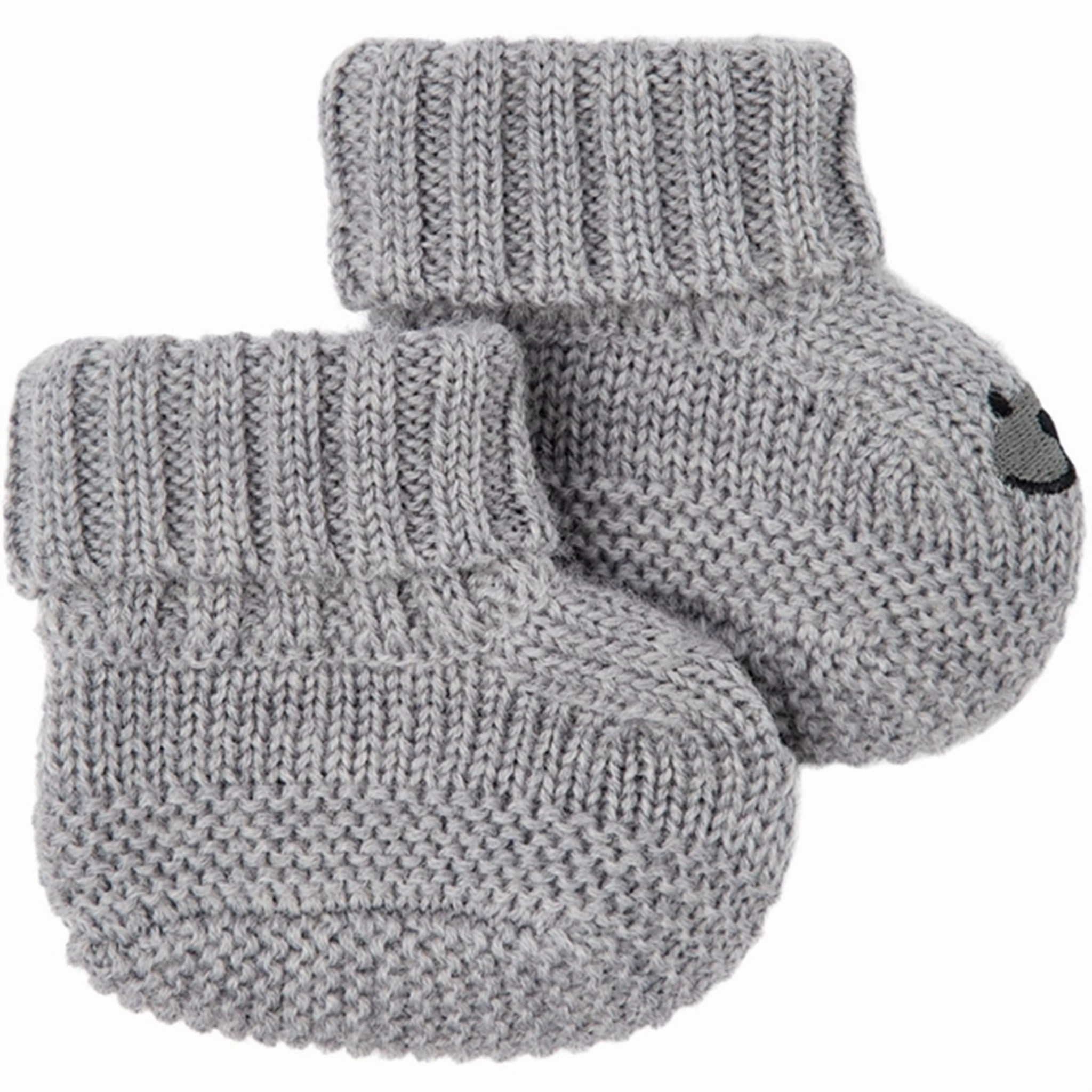 Name it Grey Melange Runi Wool Knit Slippers Wool Slippers Kids clearance