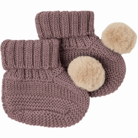 Name it Peppercorn Wrilla Wool Knit Slippers With Pom Pom Baby Booties soft sole sale