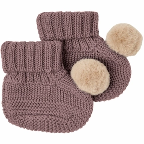 Name it Peppercorn Wrilla Wool Knit Slippers With Pom Pom Wool Slippers Kids clearance
