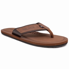 Nautica Logo Flip-Flop Sandal Discount Mens Beach Sandals