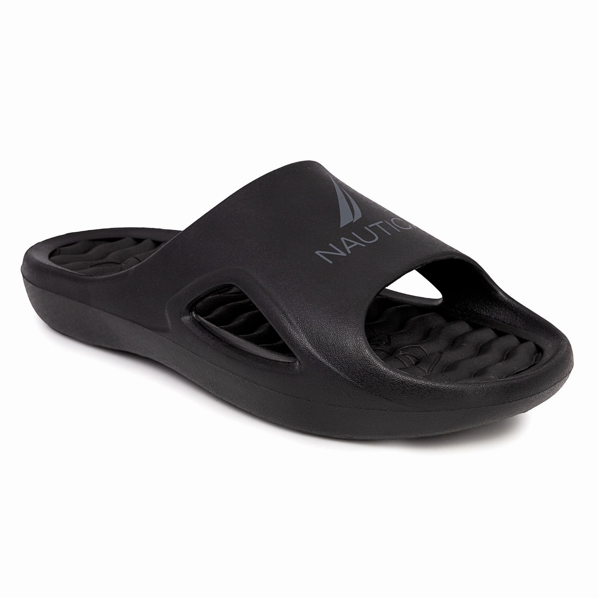 Nautica Logo Slide Sandal Discount Mens Beach Sandals