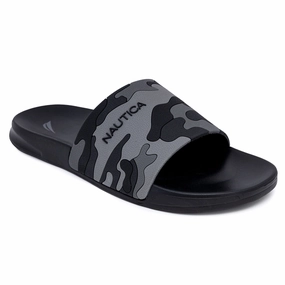 Nautica Logo Slide Sandal Discount Mens Beach Sandals
