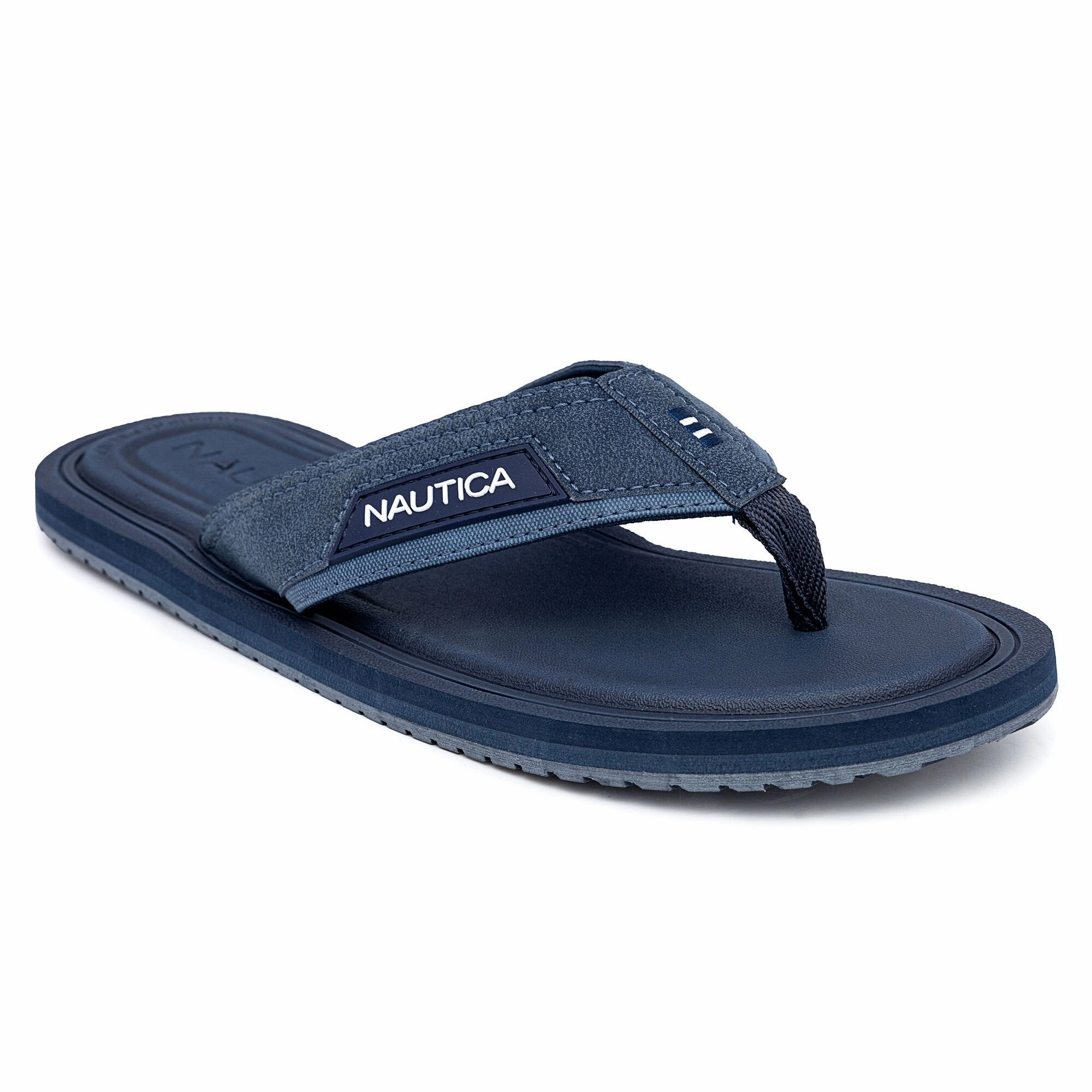 Nautica Mens Logo Flip-Flop Discount Mens Beach Sandals