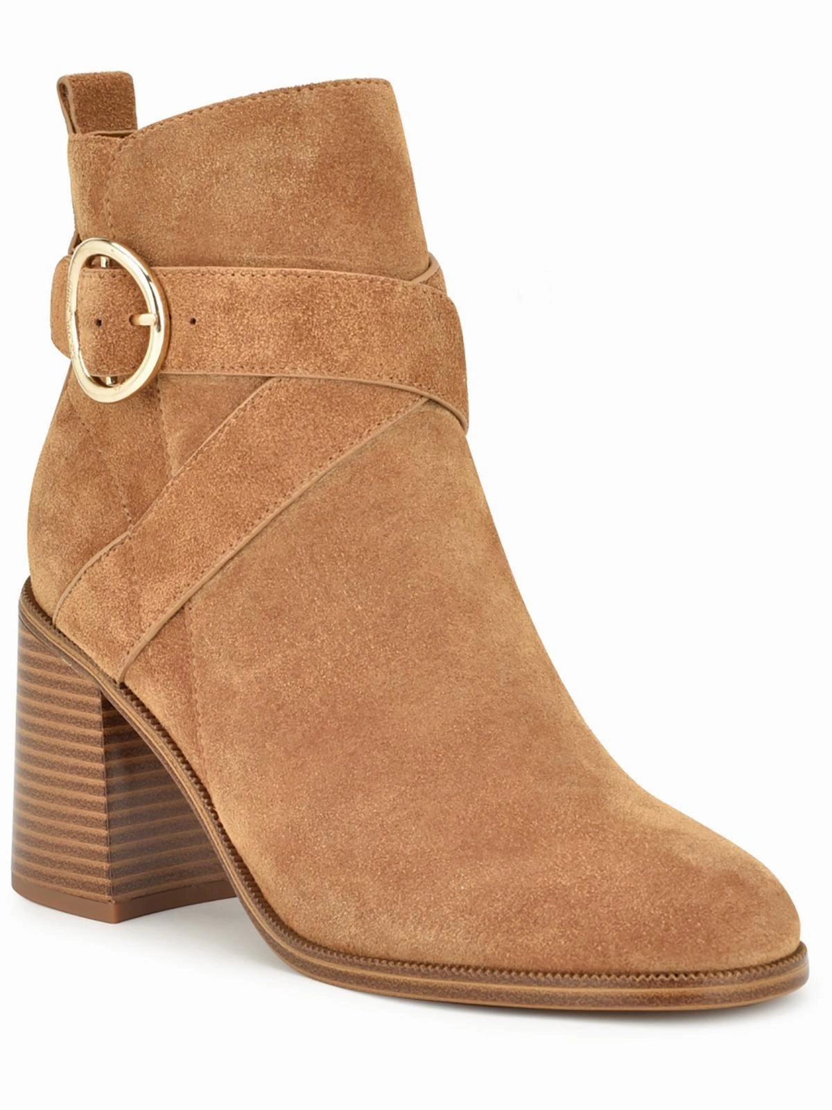 NEEDYOU Womens Suede Block heel Booties Womens Dress Boots for less