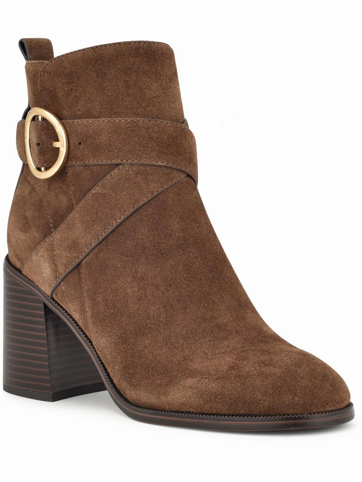 NEEDYOU Womens Suede Block heel Booties