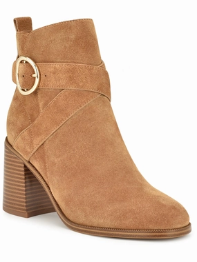 NEEDYOU Womens Suede Block heel Booties Womens Dress Boots for less