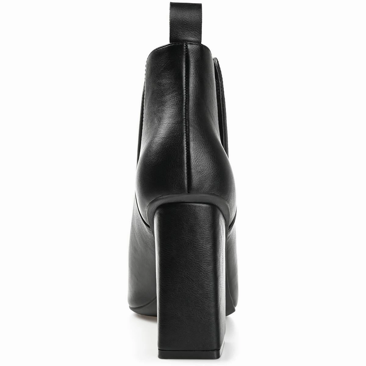 Neima Womens Pointed Toe Block Heel Mid-Calf Boots