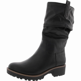 Nelliee Womens Solid Manmade Knee-High Boots Womens Boots clearance deals