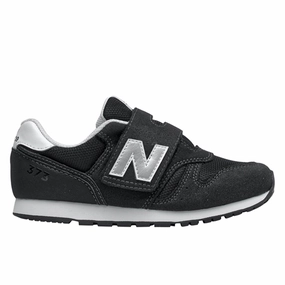 New Balance 373 Black White Sneakers Kids Velcro Sneakers discount