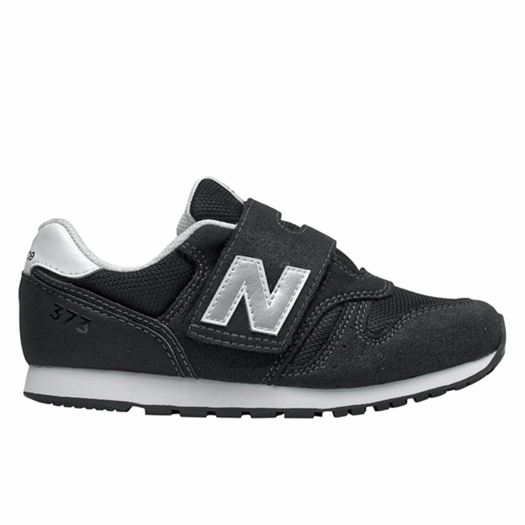 New Balance 373 Black White Sneakers Kids Velcro Sneakers discount