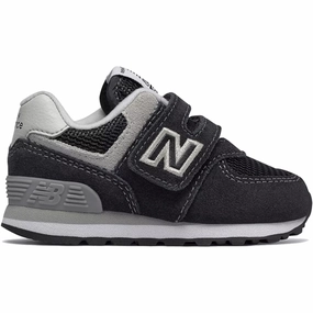 New Balance 574 Black Sneakers Kids Velcro Sneakers discount
