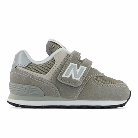 New Balance 574 Grey Sneakers Kids Velcro Sneakers discount
