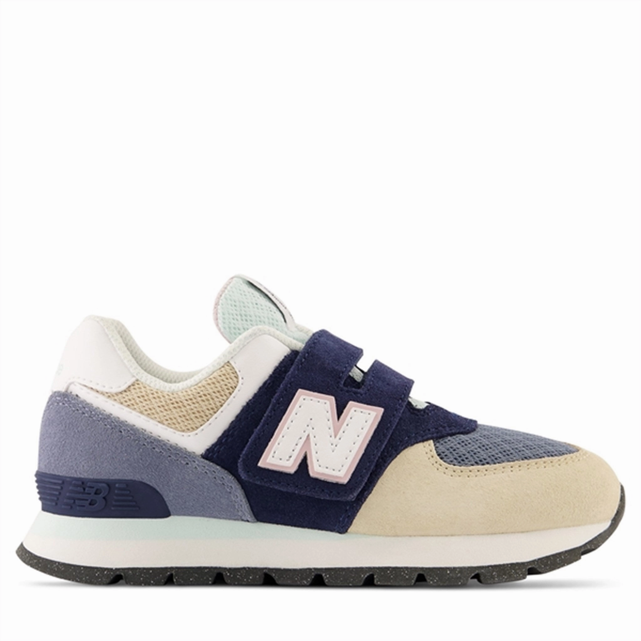 New Balance 574 Navy Sneakers Kids Velcro Sneakers discount