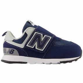 New Balance 574 NB Navy Sneakers Kids Velcro Sneakers discount