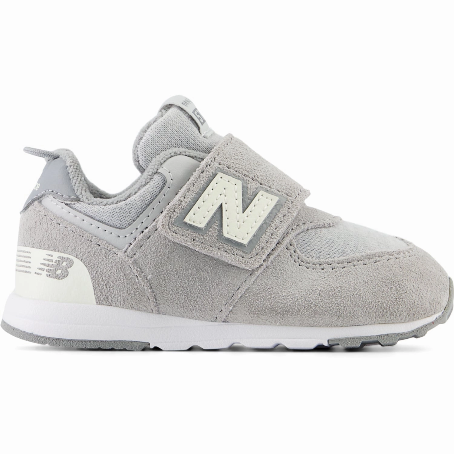 New Balance 574 NEW-B Hook & Loop Sneakers Concrete Kids Velcro Sneakers discount