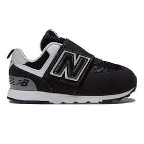 New Balance 574BK Black Sneakers Kids Velcro Sneakers discount