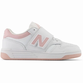 New Balance BB480 Kids Sneakers White Kids Velcro Sneakers discount