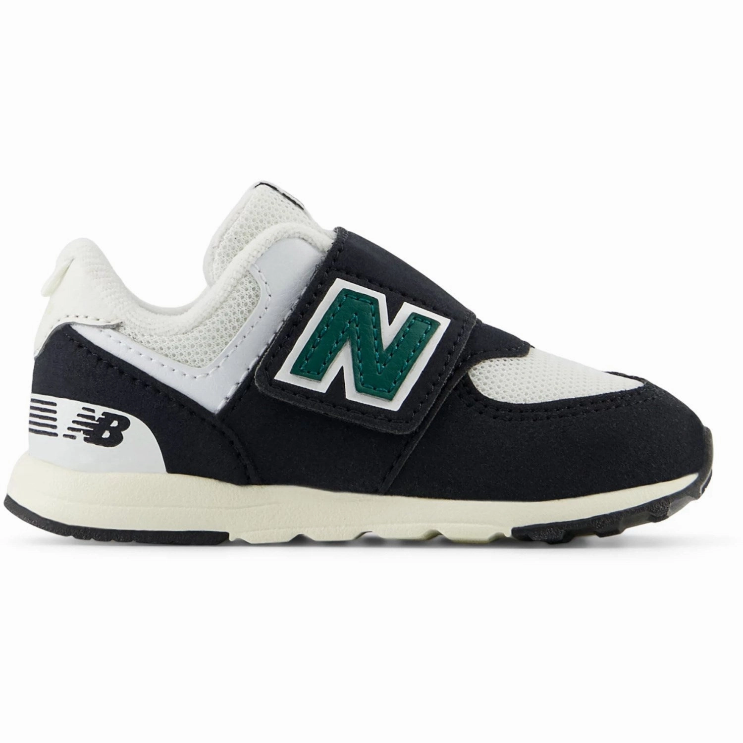 New Balance Black 574 Kids NEW-B Hook & Loop Sneakers Kids Velcro Sneakers discount