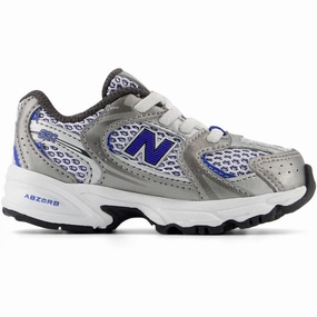 New Balance Dark Silver Metallic New Balance 530 Kids Bungee Lace Kids Sneakers with Laces sale
