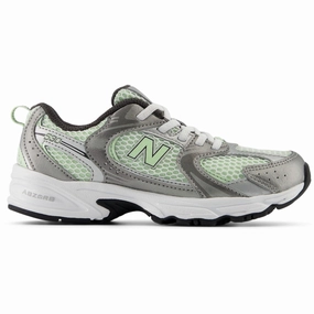 New Balance Dark Silver Metallic New Balance 530 Kids Bungee Lace Kids Sneakers with Laces sale