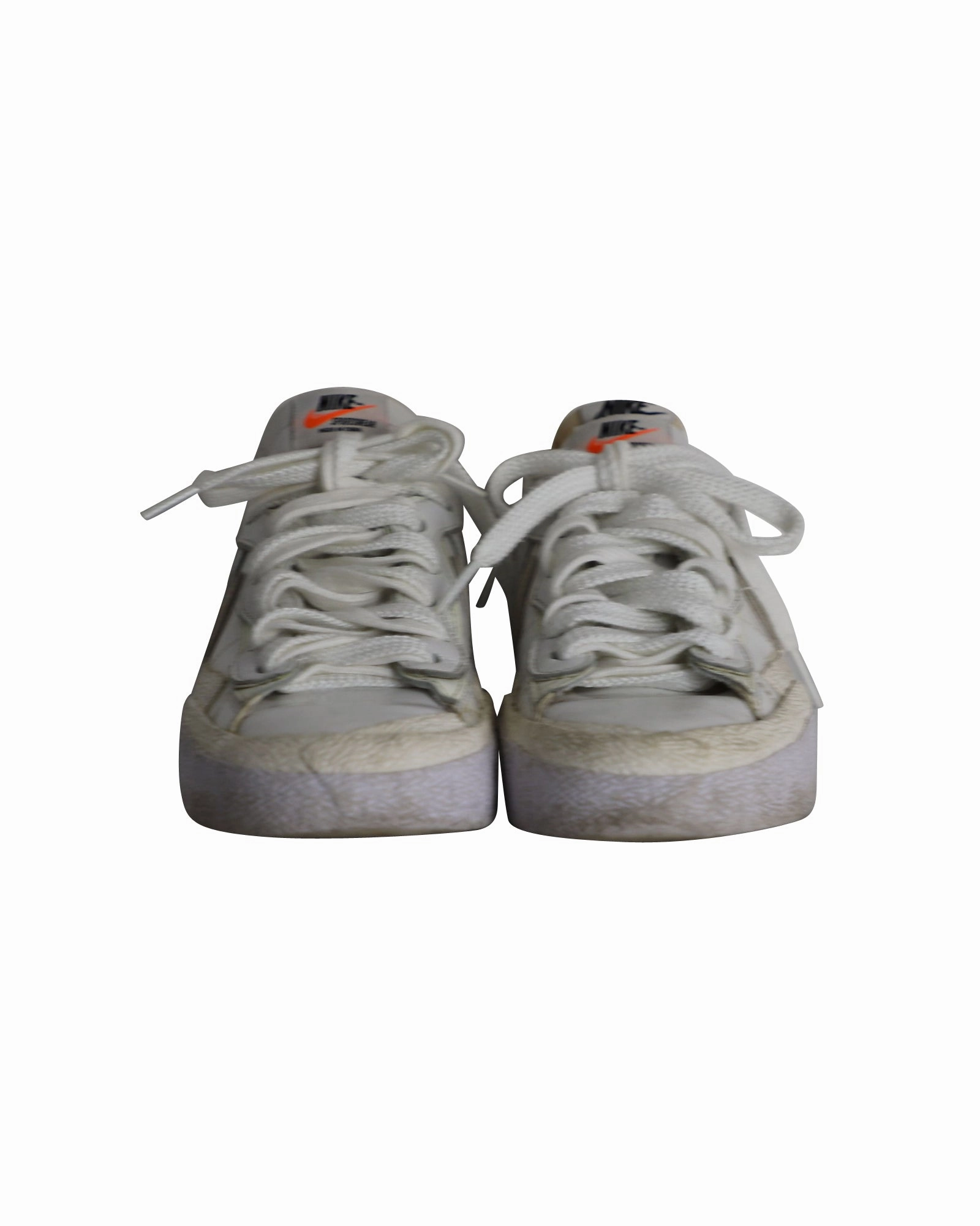 Nike x Sacai Blazer Low Sneakers in White Patent Leather