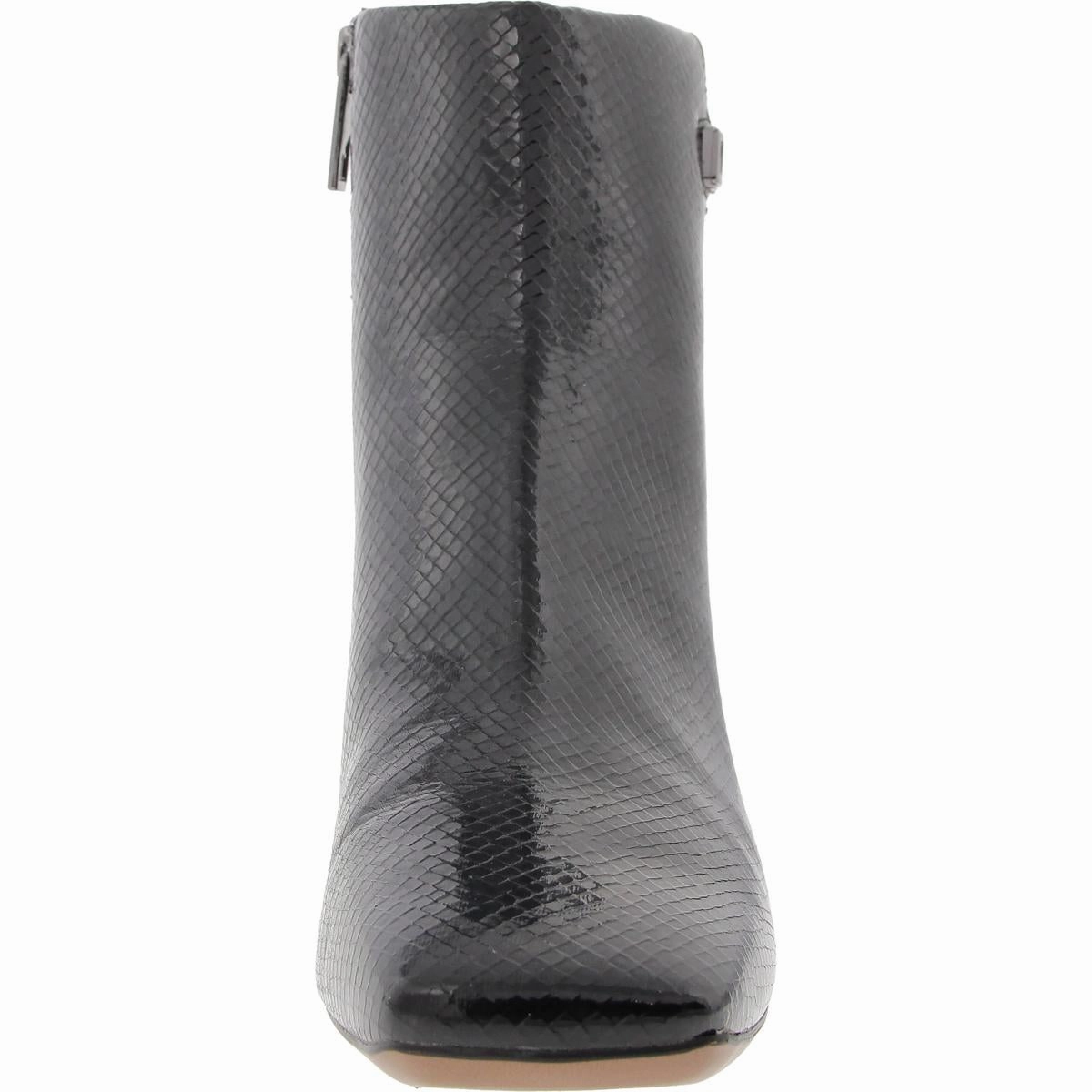 Noah  Womens Faux Leather Block Heel Booties