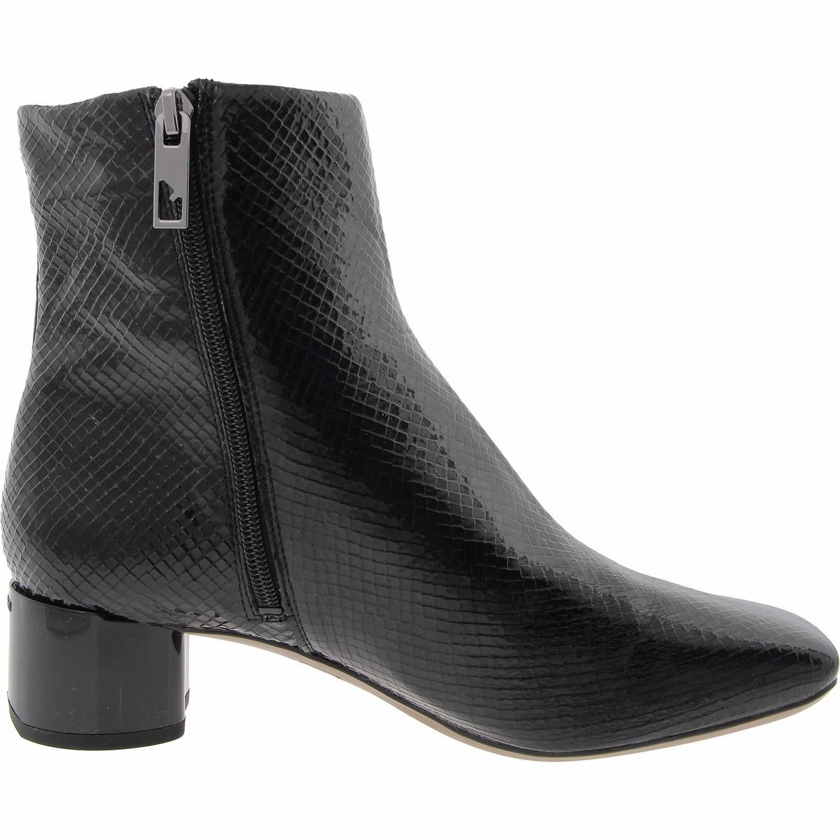 Noah  Womens Faux Leather Block Heel Booties