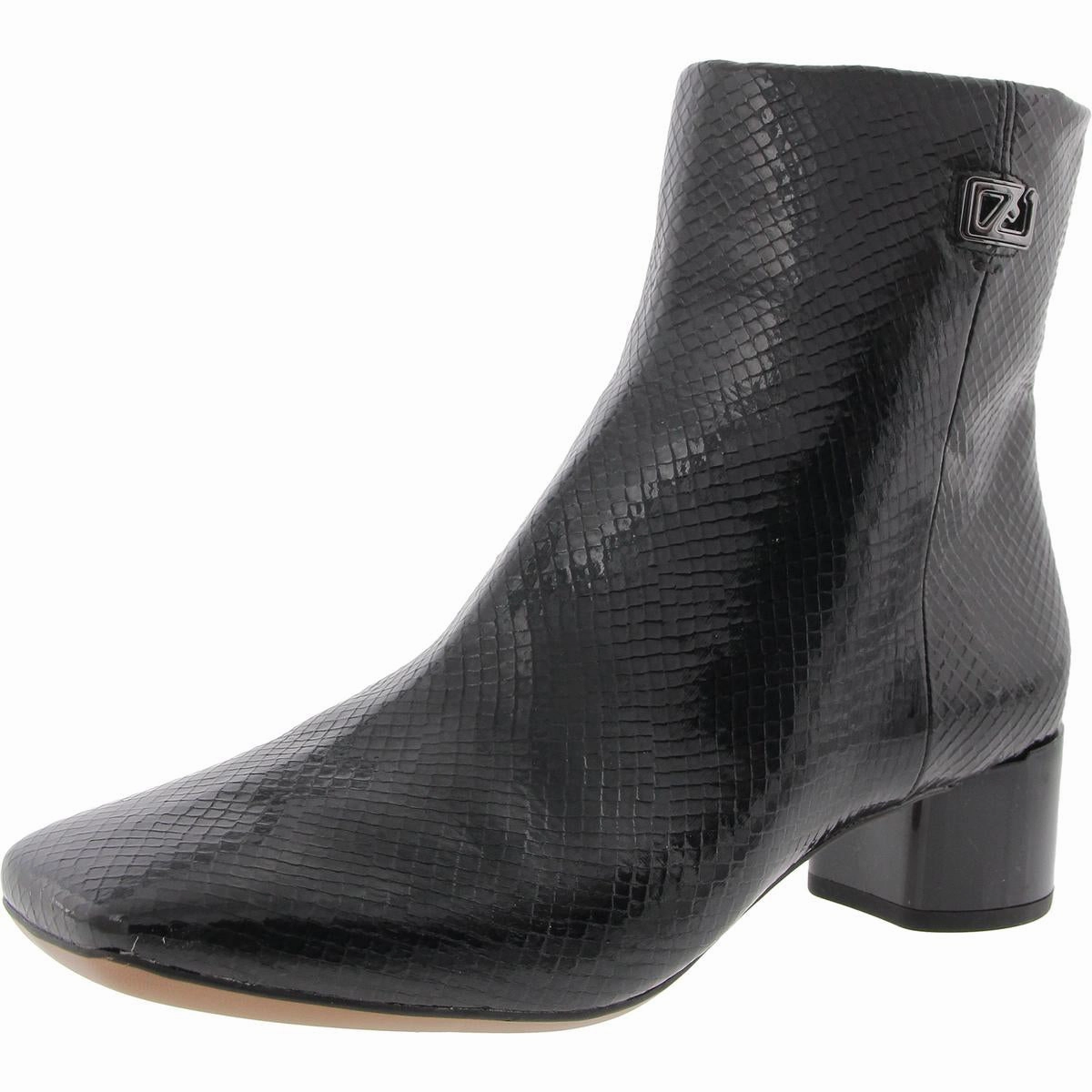 Noah  Womens Faux Leather Block Heel Booties Sale on Womens Trendy Boots