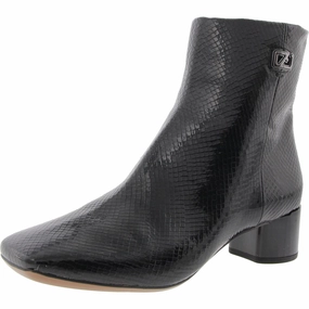 Noah  Womens Faux Leather Block Heel Booties Sale on Womens Trendy Boots