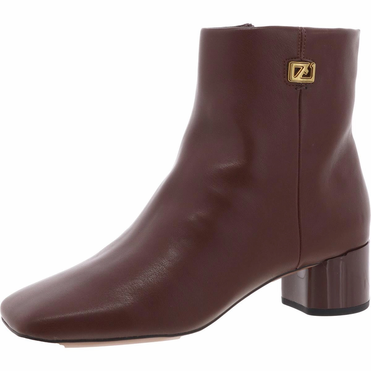 Noah  Womens Faux Leather Block Heel Booties