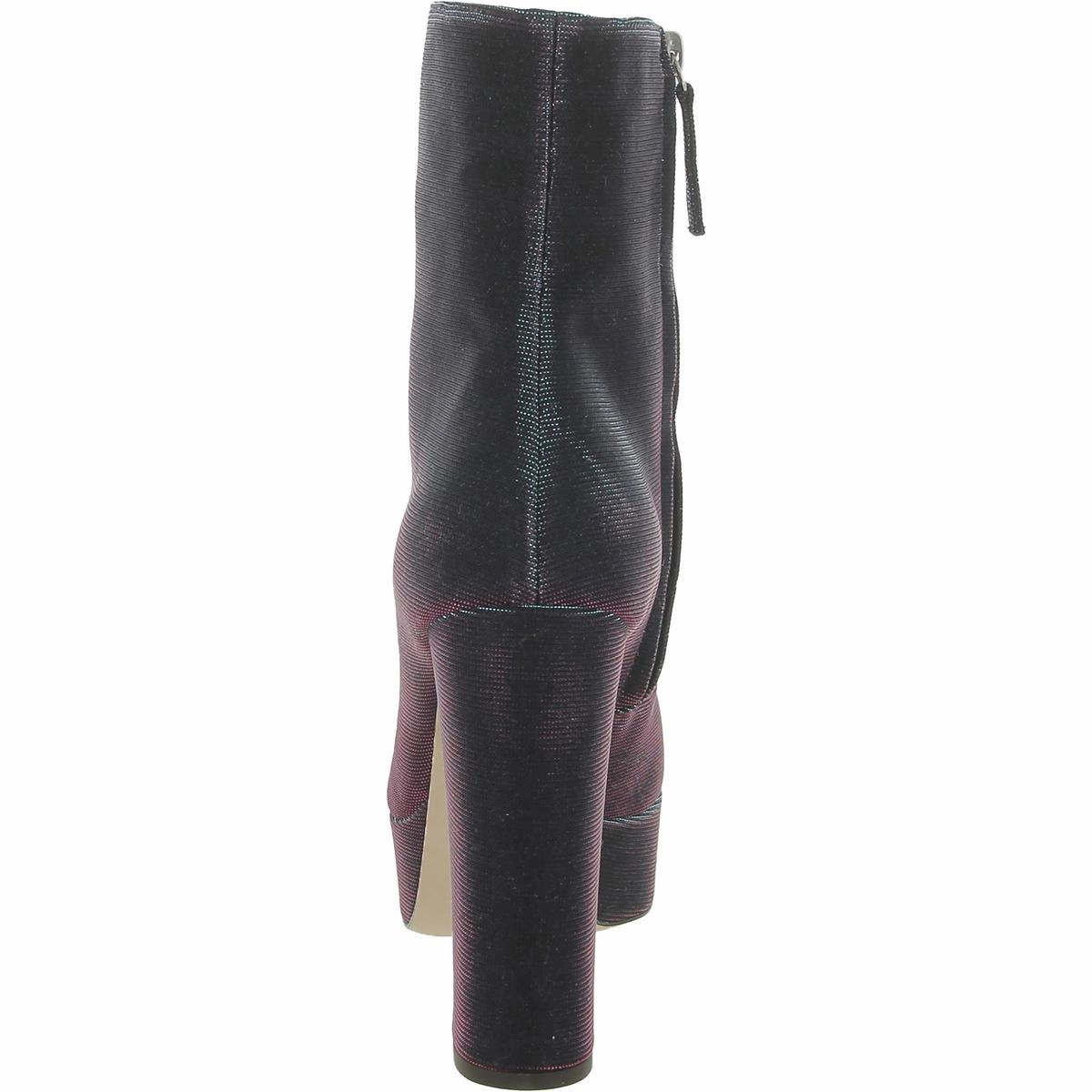 Notturna  Womens Iridescent Square Toe Mid-Calf Boots