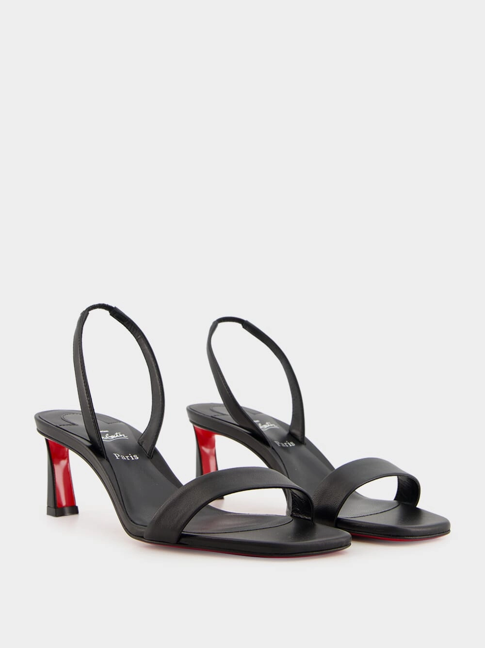 O Condora 55 Black Lambskin Sandals