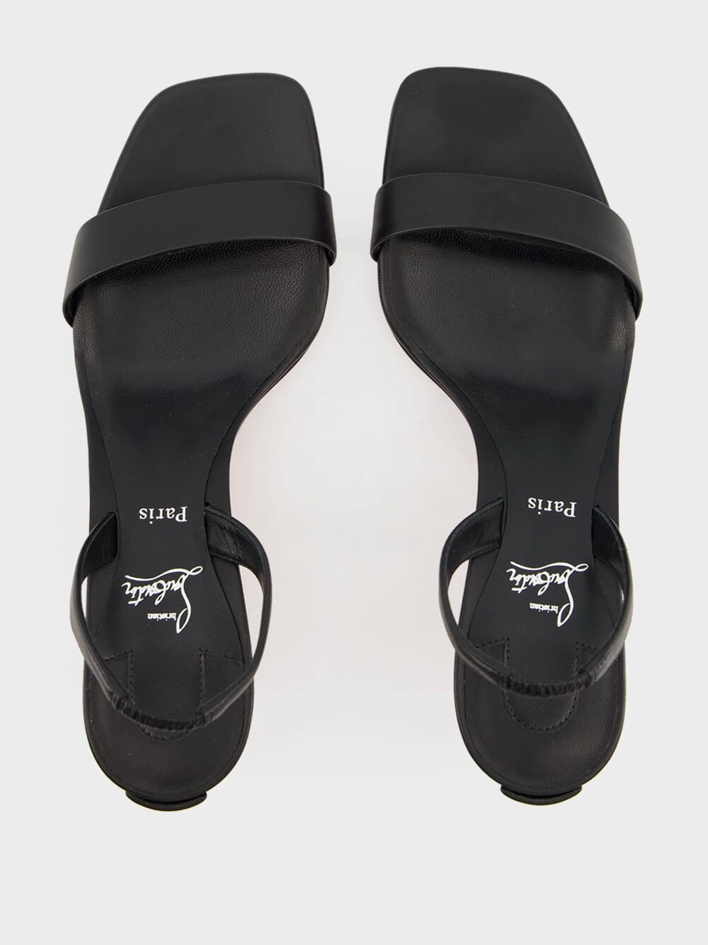 O Condora 55 Black Lambskin Sandals