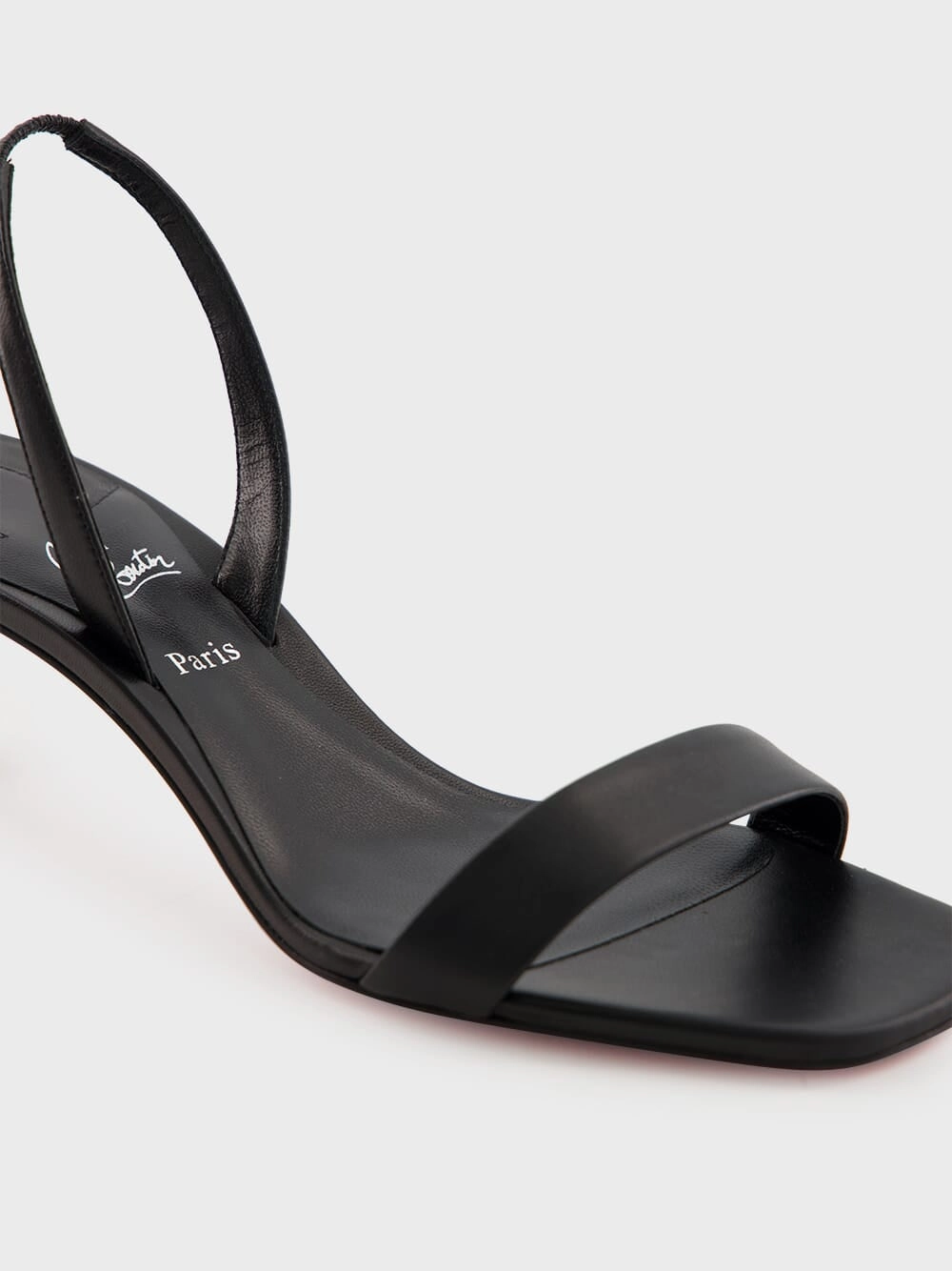 O Condora 55 Black Lambskin Sandals