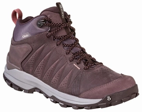Oboz Sypes Mid 77102 Women's Peppercorn Leather Waterproof Hiking Boots GBNC410 (Purple,9) Womens Boot Deals Today