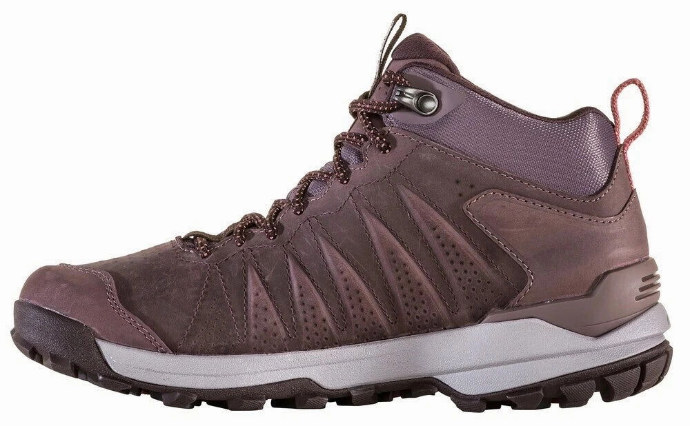 Oboz Sypes Mid 77102 Women's Peppercorn Leather Waterproof Hiking Boots GBNC410 (Purple,9)