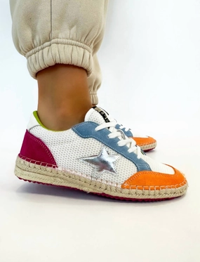 Ocean Breeze Shoes In White|Blue|Orange Light Womens Sneakers clearance