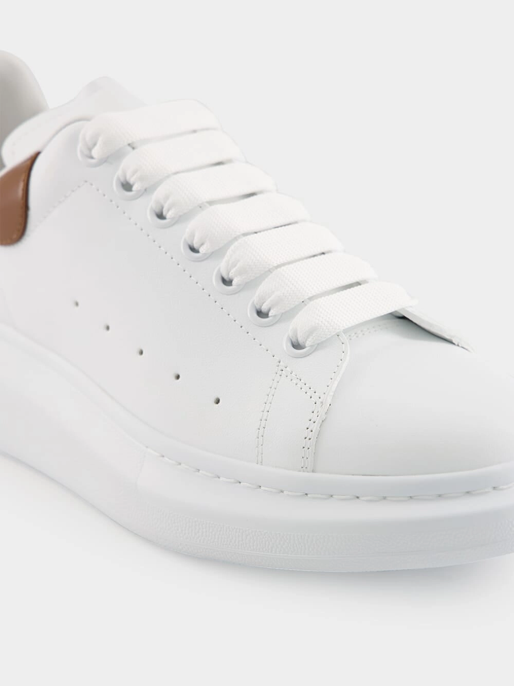 Off-White and Brown Oversized Sneakers