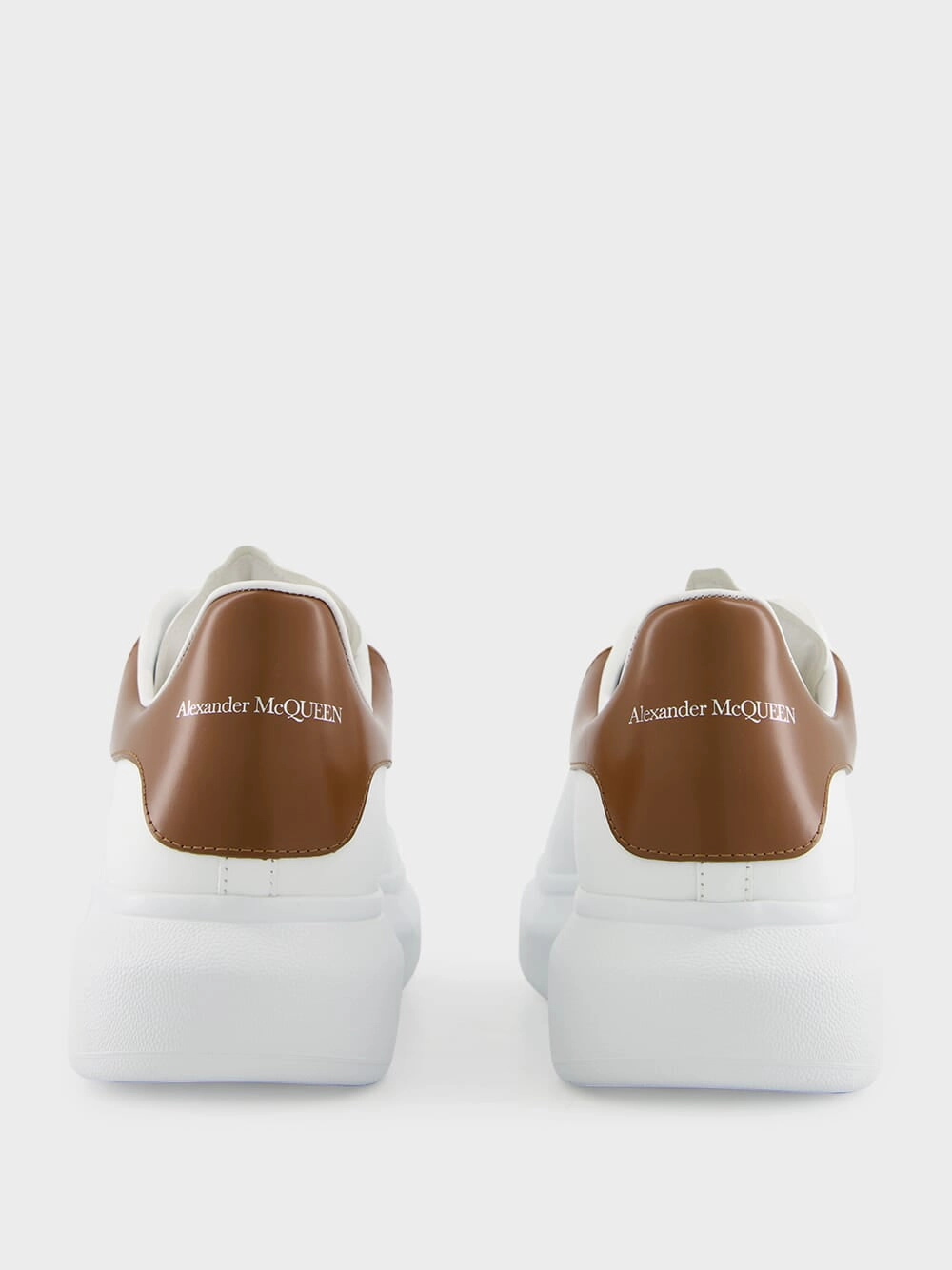 Off-White and Brown Oversized Sneakers