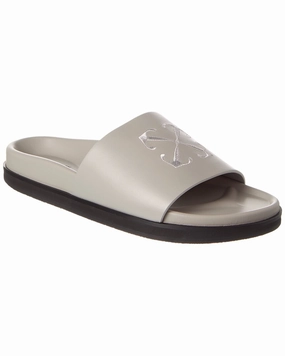 Off-White Pool Time Leather Slide Mens Sandals outlet deals