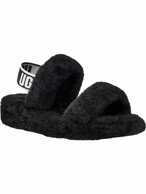 Oh Yeah Womens Shearling Open Toe Slip-On Slippers Cozy Womens Slippers discount
