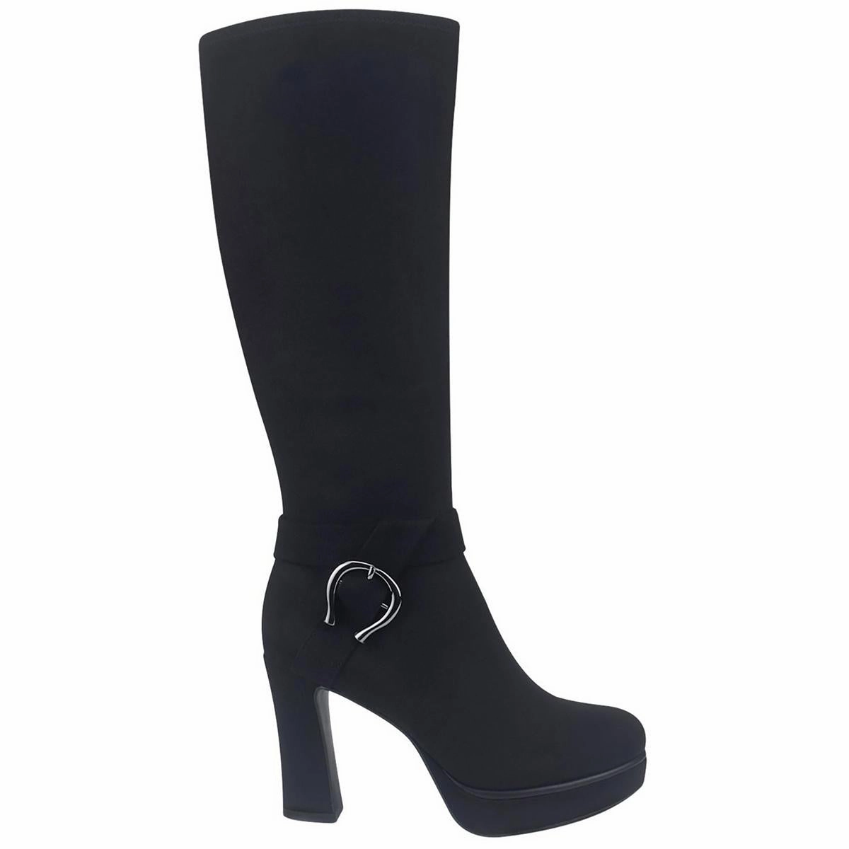 Olinda Womens Zipper Faux Suede Knee-High Boots