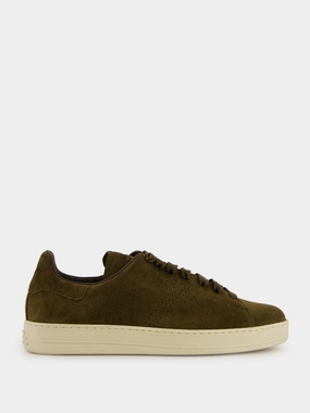 Olive Green Suede Warwick Sneakers Promo deal Mens Sneakers