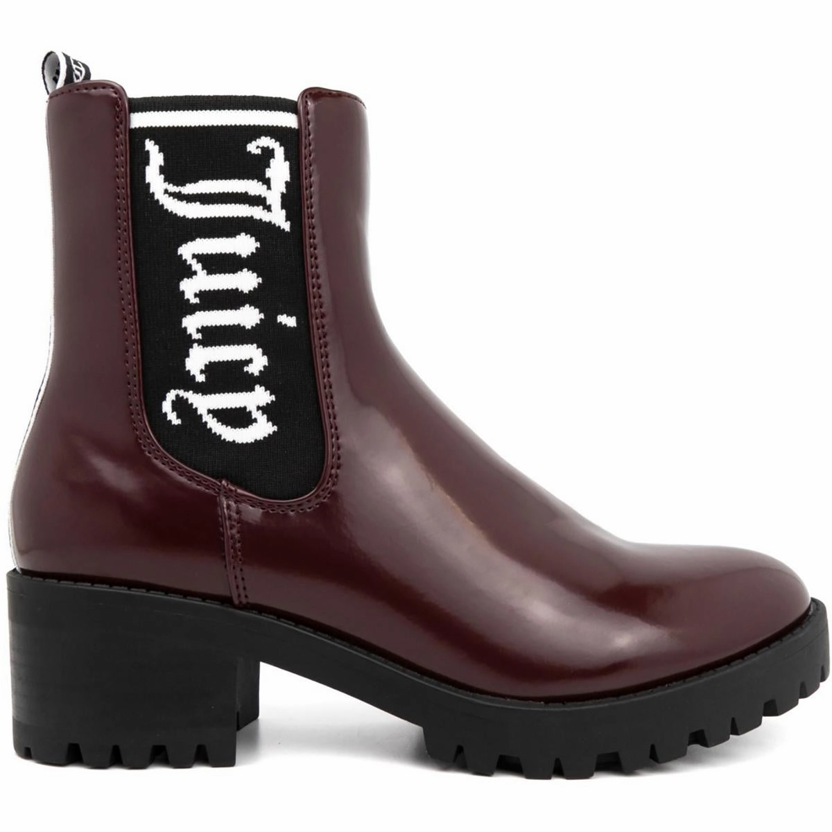 One Up Womens Block Heel Lug Sole Mid-Calf Boots