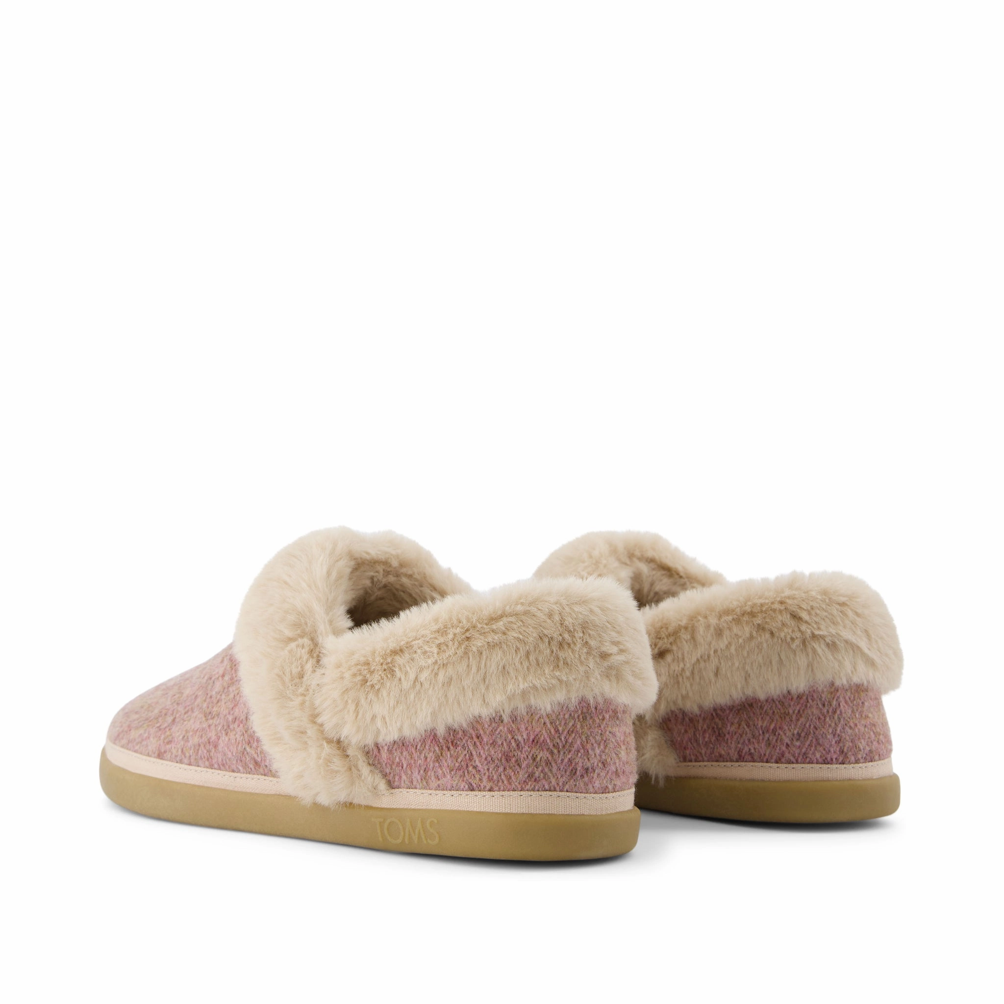Oslo Vintage Pink Cozy Herringbone Slipper