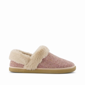 Oslo Vintage Pink Cozy Herringbone Slipper Womens Slippers at low price