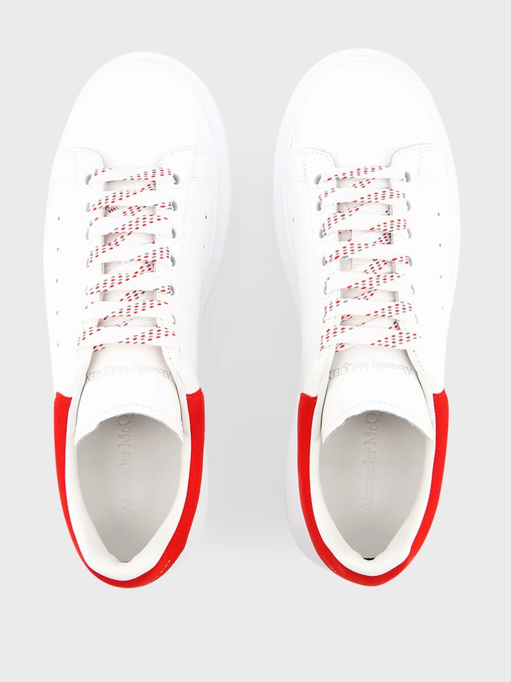 Oversized Red Leather Sneakers