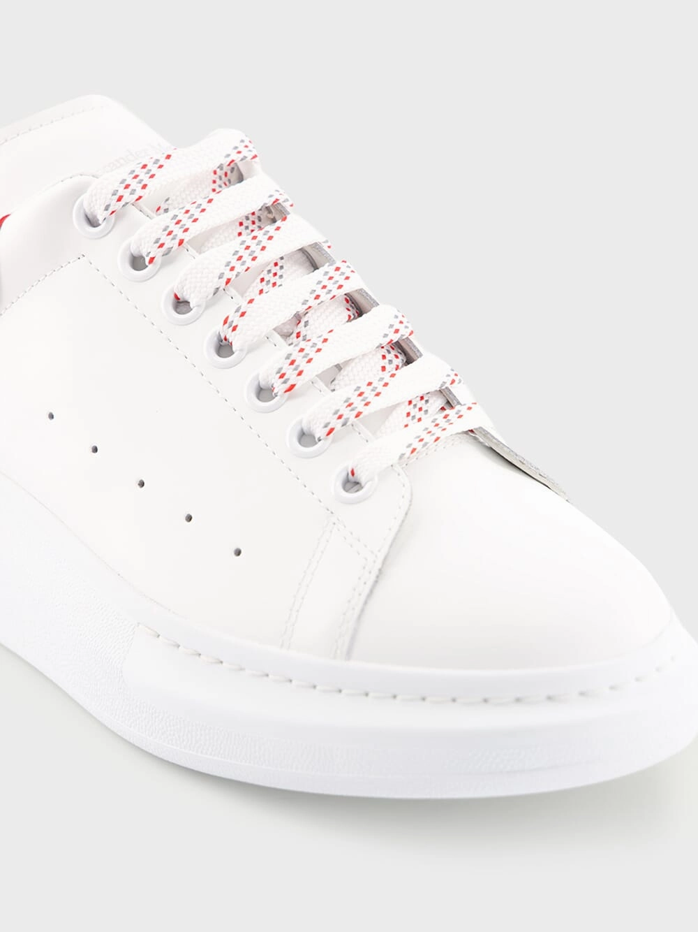 Oversized Red Leather Sneakers